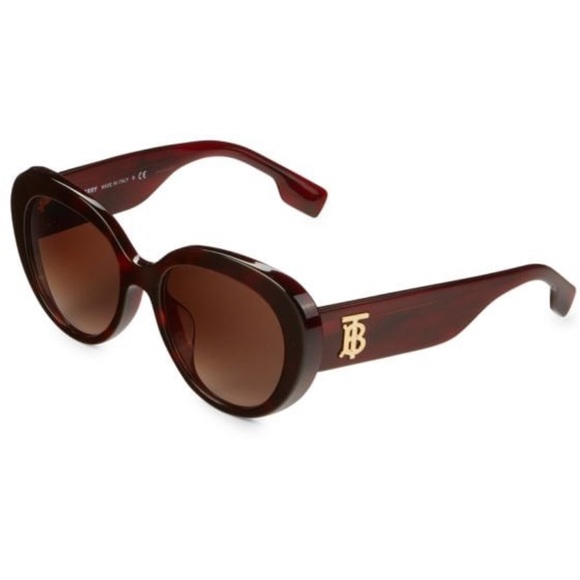 NEW Burberry Cateye gold logo sunglasses - Picture 6 of 11